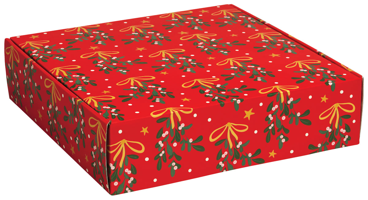 Mistletoe Bows - Decorative Mailer - 12 x 12 x 3"