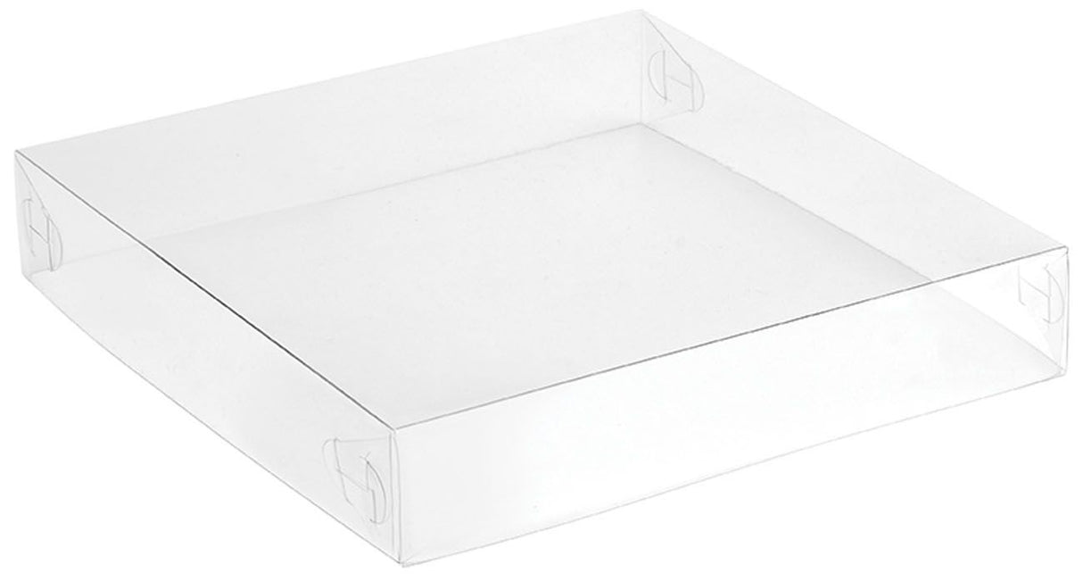 Clear - Decorative Tray - Lid - 8 x 8 x 1-1/2"