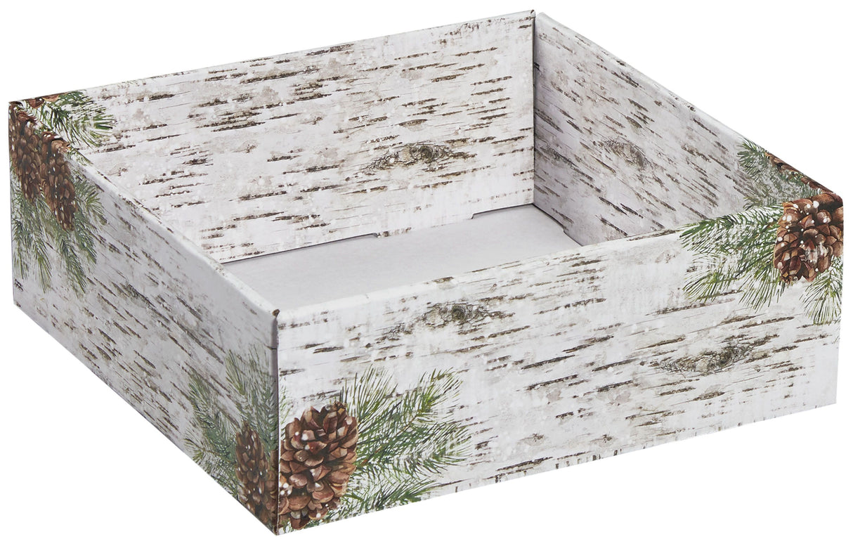 White Birch - Decorative Trays - 8 x 8 x 3"