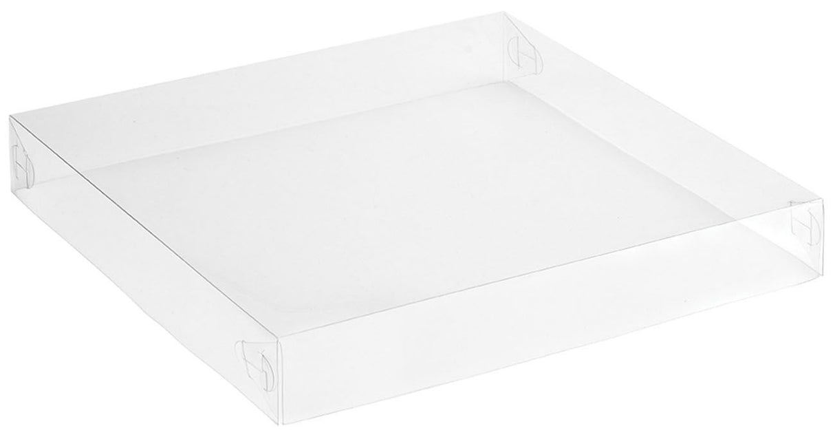 Clear - Decorative Tray - Lid - 10 x 10 x 1-1/2"
