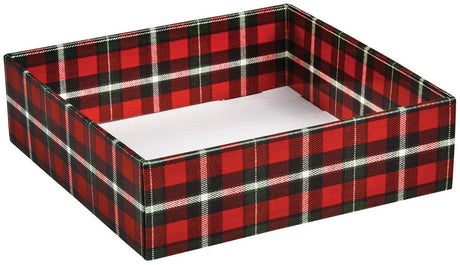 Christmas Plaid - Decorative Trays - 10 x 10 x 3"