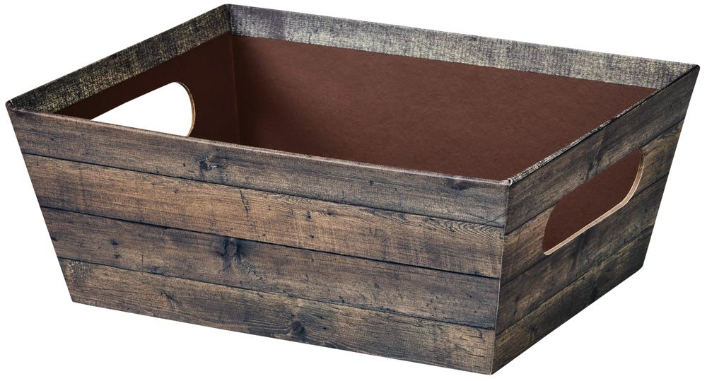 Rustic Wood - Market Tray - 9 x 7 x 3-1/2"