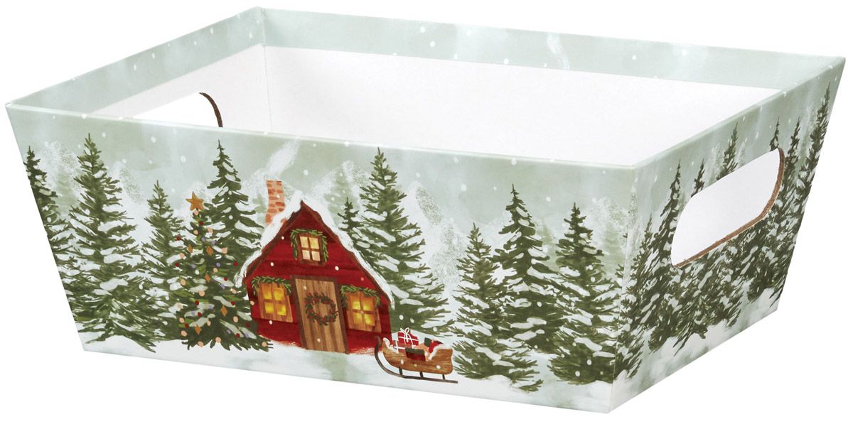 Christmas Cottage - Market Tray - 9 x 7 x 3-1/2"