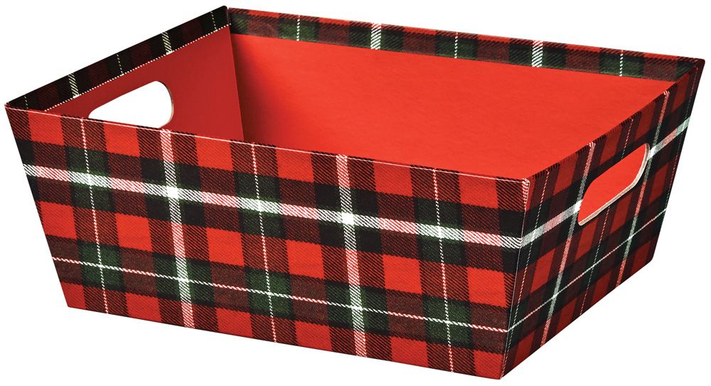 Christmas Plaid - Market Tray - 12 x 9-1/2 x 4-1/2"