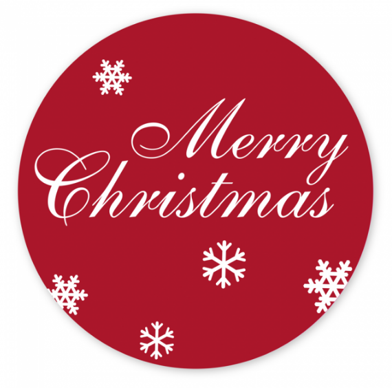 Christmas - Decorative Label - 2" Round