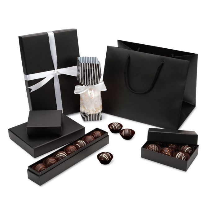 Matte Black Rigid Candy Boxes