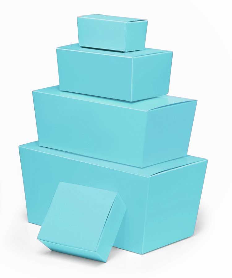 Blue - Ballotin Box - (4 Pc.) 2-5/8 x 2-1/2 x 1-1/4"
