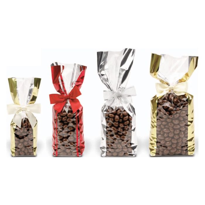 Wide Band Hard Bottom Candy Bags