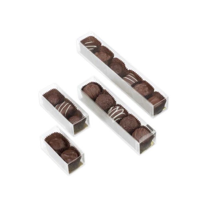 Gold Bottom Rectangle Boxes - Clear