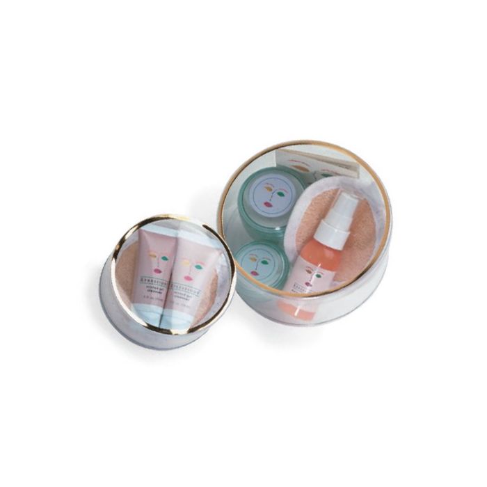 Clear Round Boxes with Gold Rim