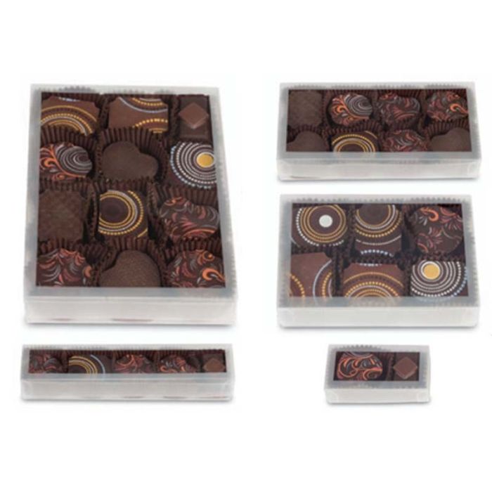 Artisan Chocolate Boxes - Frosted Clear