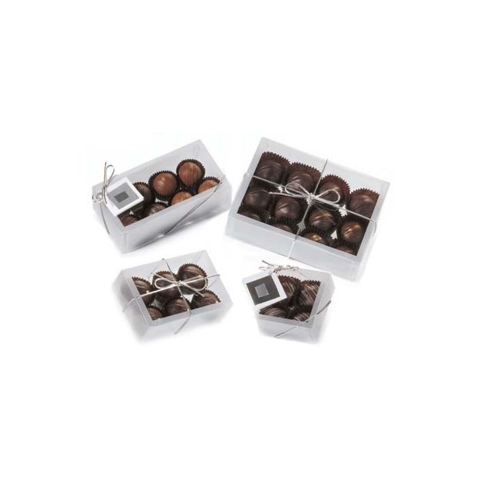 Clear Frosted Window Truffle Boxes