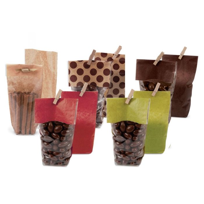 Kraft Backed Hard Bottom Candy Bags