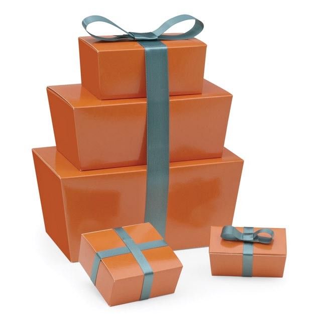 Orange - Ballotin Box - (2 Pc.) 2-5/8 x 1-5/16 x 1-1/4"