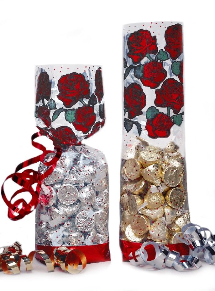 Rose - Stand Up Candy Bag - (1/4 lb) 2-1/4 x 1-7/8 x 7"