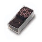 Clear - Gold Bottom Artisan Candy Box - (2 Pc.) 2-3/4 x 1-1/4 x 3/4"