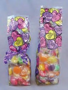 Conversation Hearts - Stand Up Candy Bag - (1/2 lb) 2-1/4 x 1-7/8 x 9-1/2"