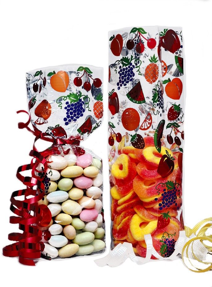 Fruit - Stand Up Candy Bag - (1/2 lb) 2-1/4 x 1-7/8 x 9-1/2"