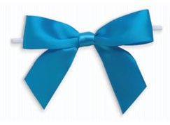 Island Blue - Self Adhesive Bow - 3-1/2" Bow - Self Adhesive