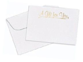 White - Gift Card and Envelope - 3-1/2 x 2"