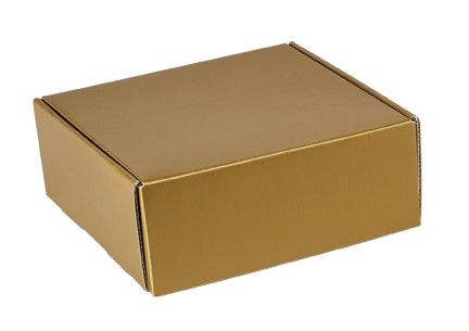 Gold Metallic - Decorative Mailer - 8 x 8 x 3"