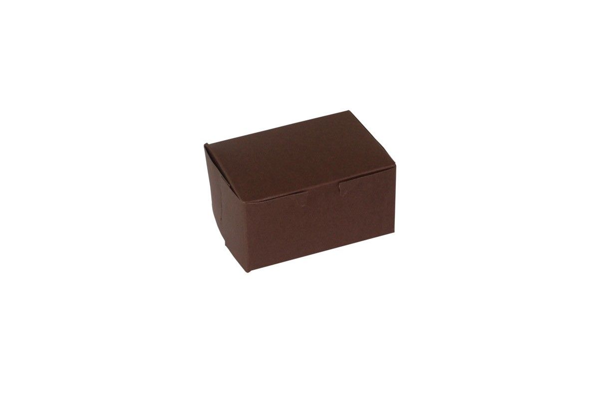 Cocoa Brown - 1 Pc. Cake Box - 5-1/2 x 4 x 2-7/8"