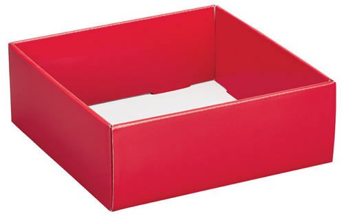 Red - Decorative Trays - 8 x 8 x 3"