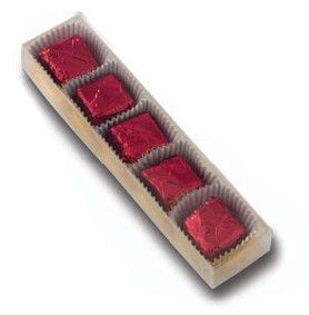 Clear - Gold Bottom Artisan Candy Box - (5 Pc.) 6-1/16 x 1-1/4 x 3/4"