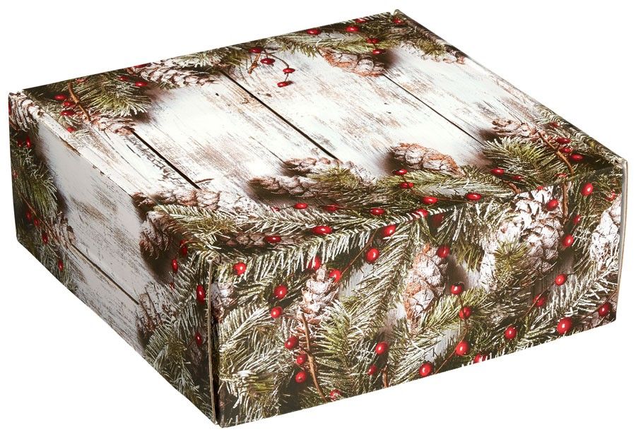 Rustic Winter - Decorative Mailer - 8 x 8 x 3"