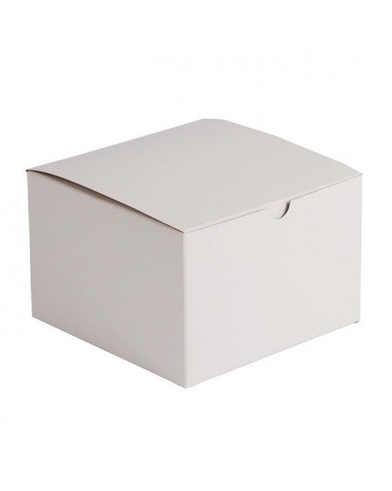 Gloss White - 1 Piece Top Tuck Gift Box - 5 x 5 x 3"