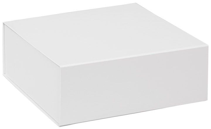 White - Magnetic Closure Gift Box - 7-5/8 x 7-5/8 x 3"
