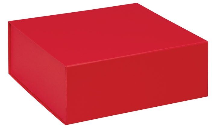Red - Magnetic Closure Gift Box - 7-5/8 x 7-5/8 x 3"