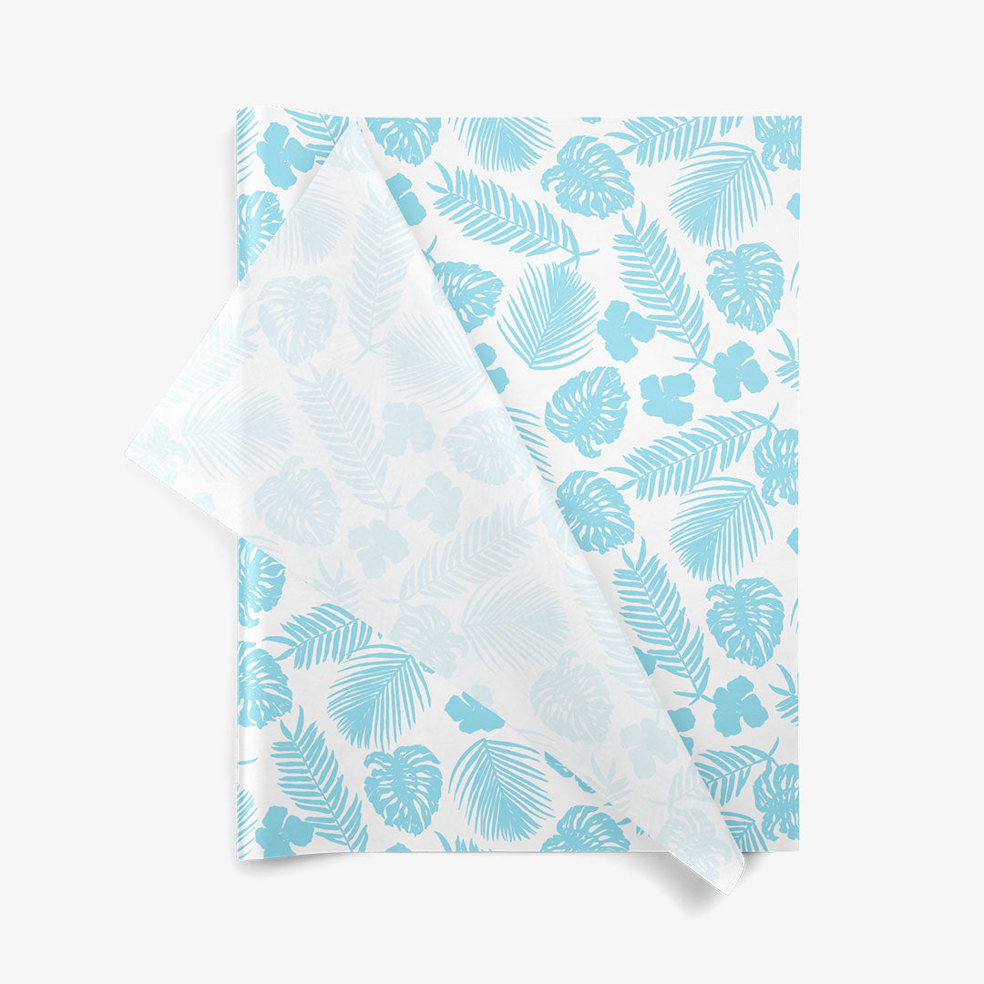 Tropical Mist SatinWrap printed tissue paper, folded sheets