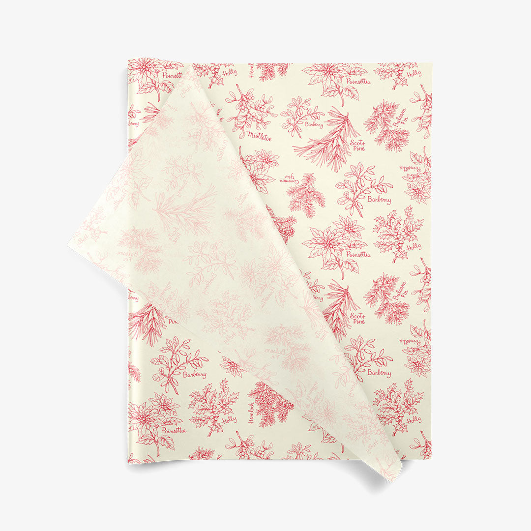 Winter Topiary gift tissue - 20 x 30 inches