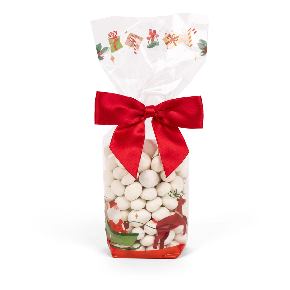 Santa's Sleigh - Hard Bottom Candy Bag - 1-3/4 x 1-3/4 x 8-1/2"