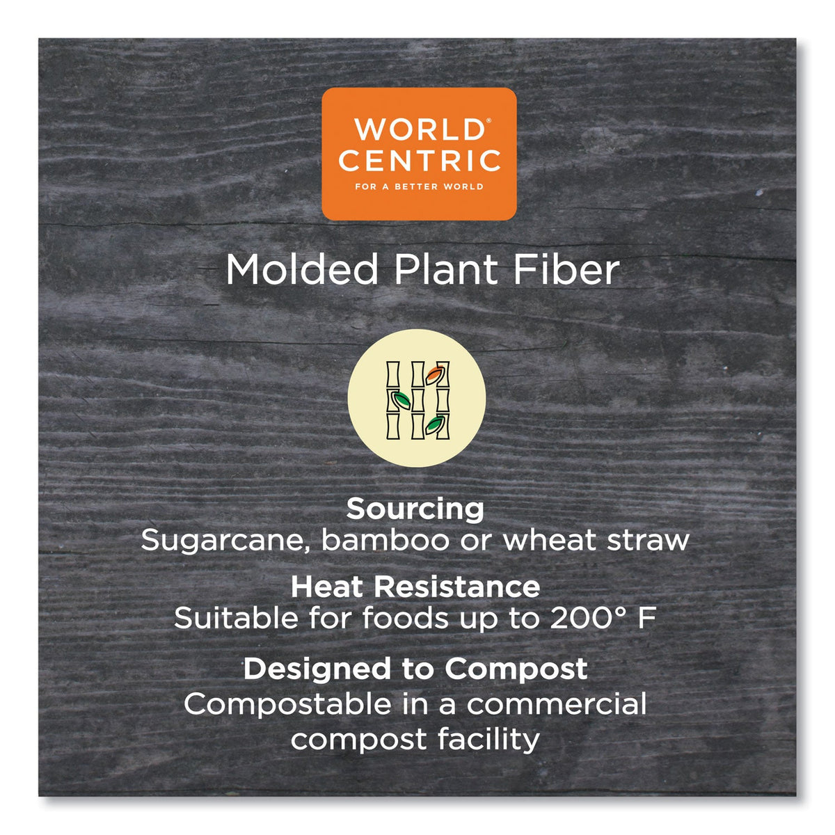 World Centric Fiber Trays, 1-Compartment, 9.1 x 7.1 x 0.7, Natural, Paper, 500/Carton