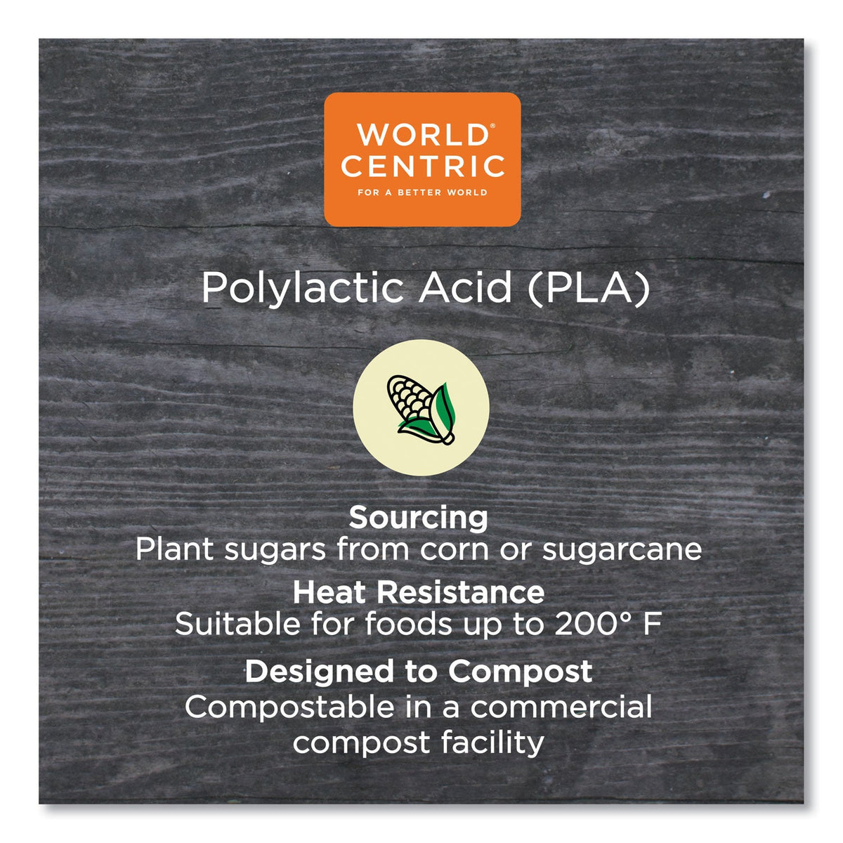 World Centric PLA Clear Cold Cups, 9 oz, Clear, 1,000/Carton