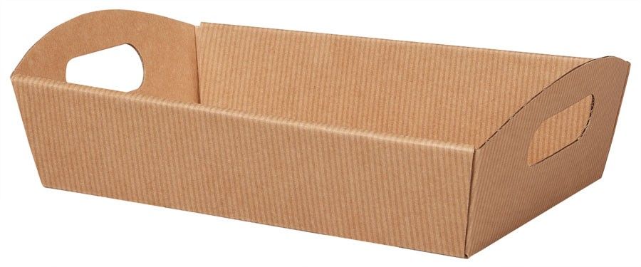 Kraft Stripes - Presentation Trays - 11-1/4 x 7-1/2 x 2-1/2"