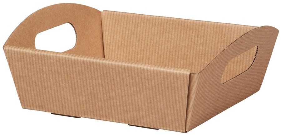 Kraft Stripes - Presentation Trays - 8-1/4 x 7-1/2 x 2-1/2"
