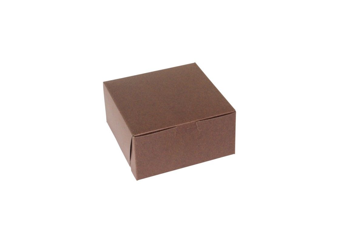 Cocoa Brown - 1 Pc. Cake Box - 6 x 6 x 3"