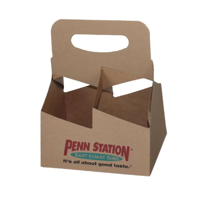 Natural Kraft - Cup Carrier - 6-7/16 x 6-7/16 x 8-3/8"