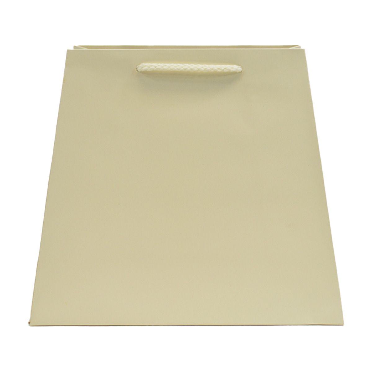 Matte Ivory - Trapezoid Tote - 7.5" (L-Top) / 10" (L-Bottom) x 4" (W) x 8.75" (H)