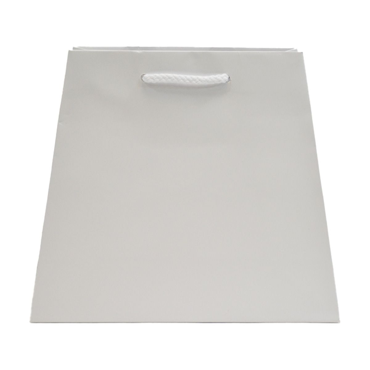 Matte White - Trapezoid Tote - 7.5" (L-Top) / 10" (L-Bottom) x 4" (W) x 8.75" (H)