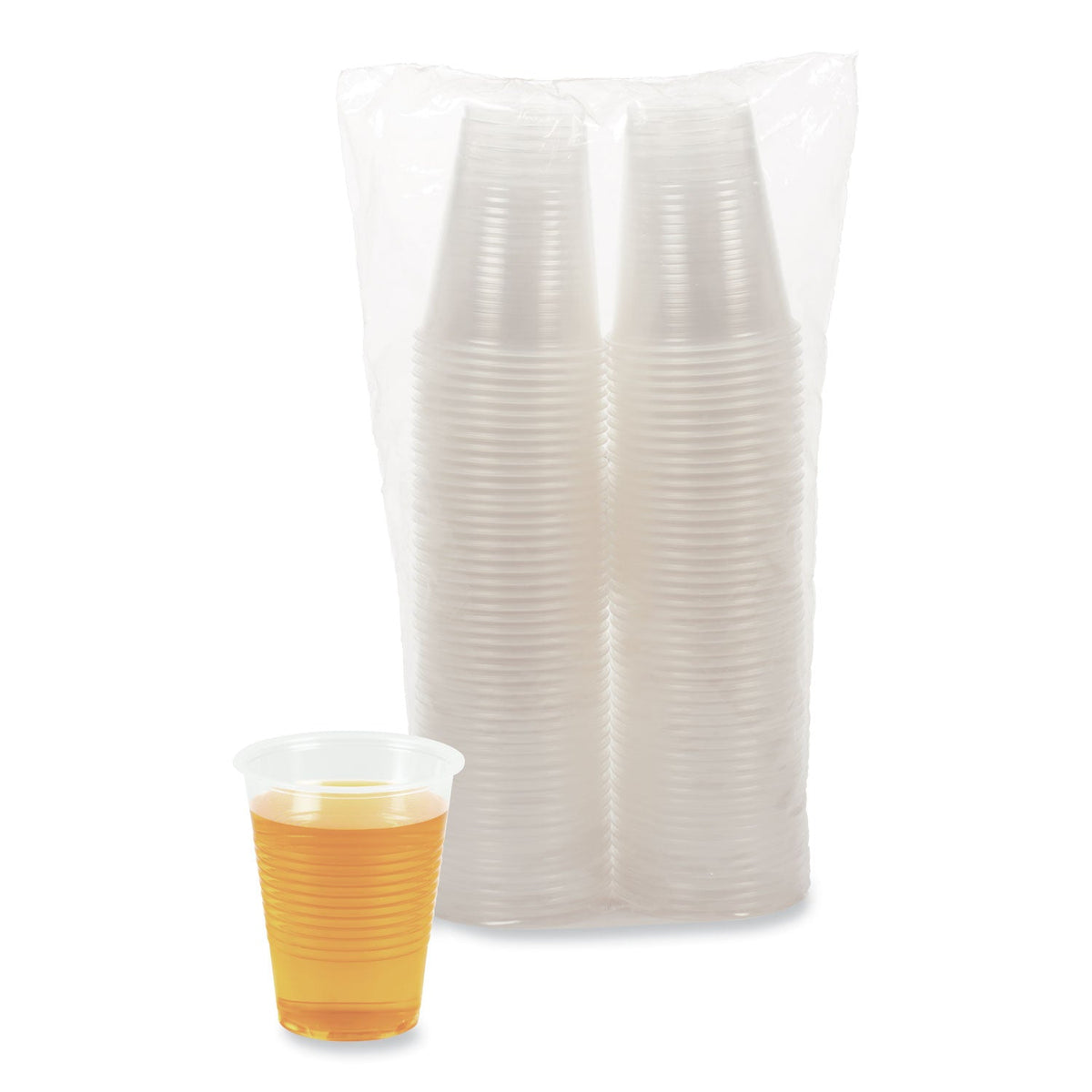 Boardwalk Translucent Plastic Cold Cups, 10 oz, Polypropylene, 100 Cups/Sleeve, 10 Sleeves/Carton