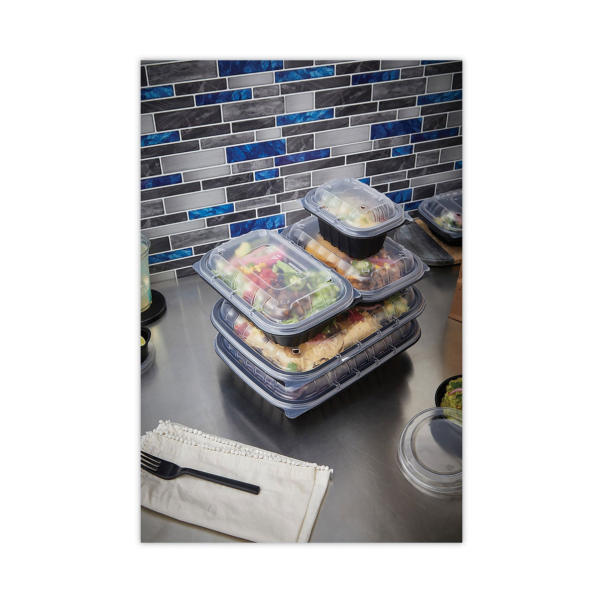 Pactiv Evergreen EarthChoice Entree2Go Takeout Container, 12 oz, 5.65 x 4.25 x 2.57, Black, Plastic, 600/Carton