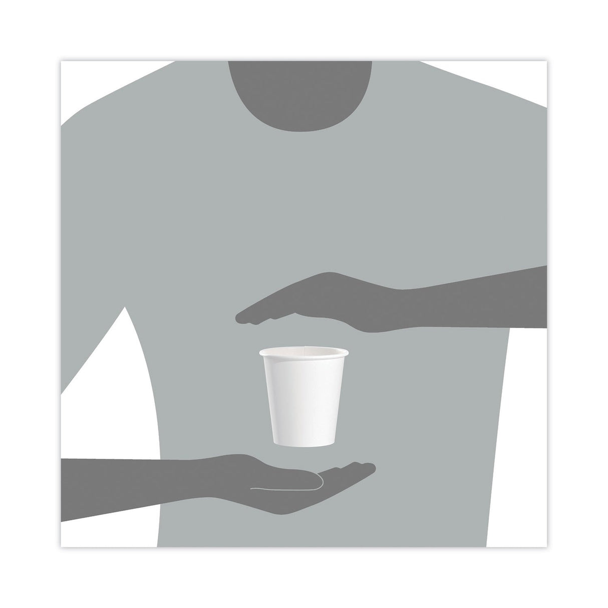 Dart Single-Sided Poly Paper Hot Cups, 10 oz, White, 1,000/Carton