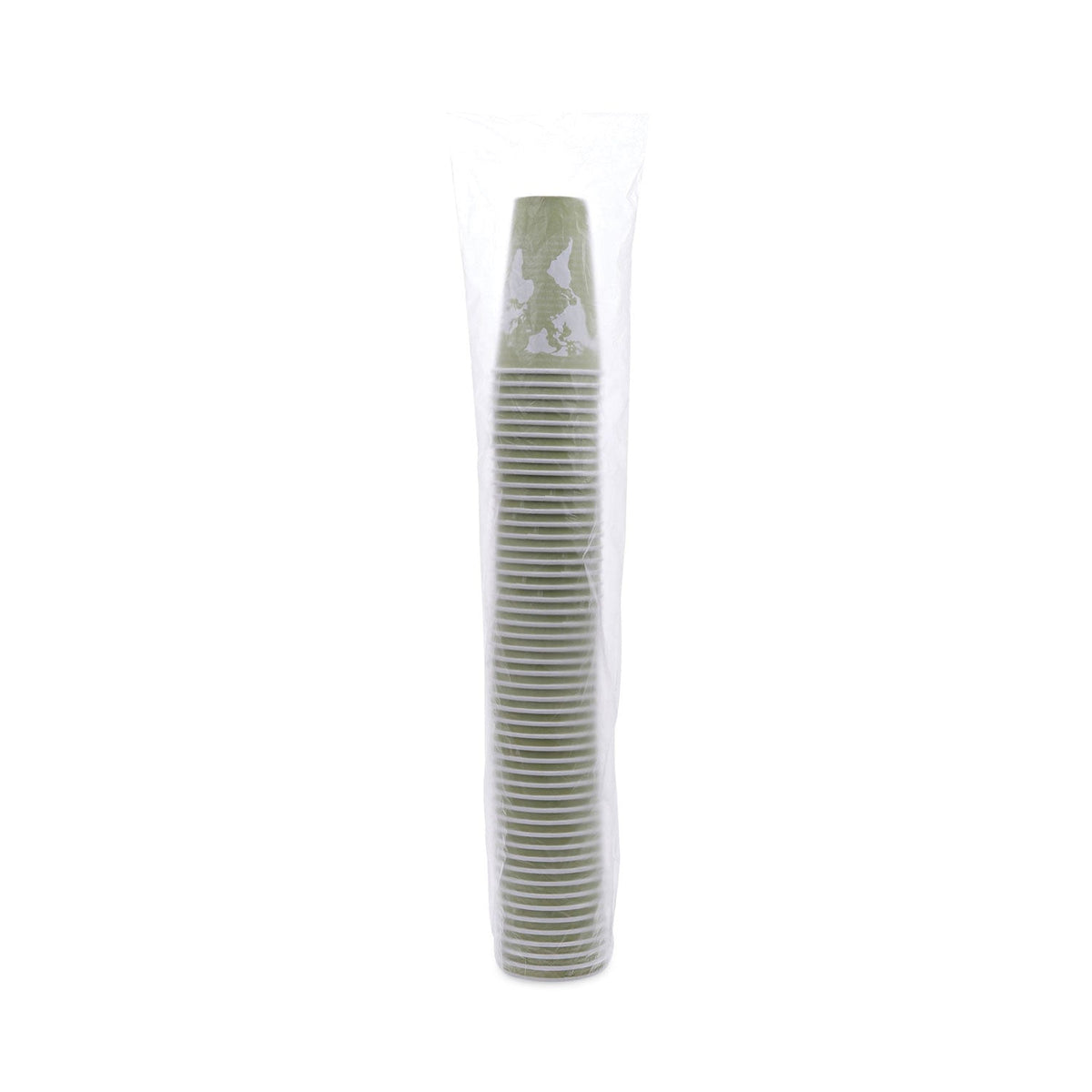 Eco-Products World Art Renewable and Compostable Hot Cups, 16 oz, Moss, 50/Pack