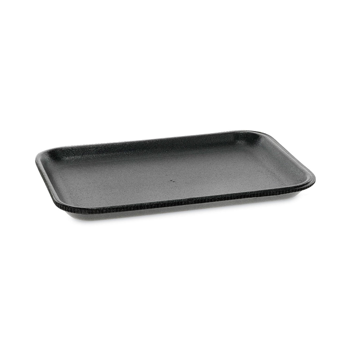 Pactiv Evergreen Supermarket Tray, #2S, 8.2 x 5.7 x 0.65, Black, Foam, 500/Carton