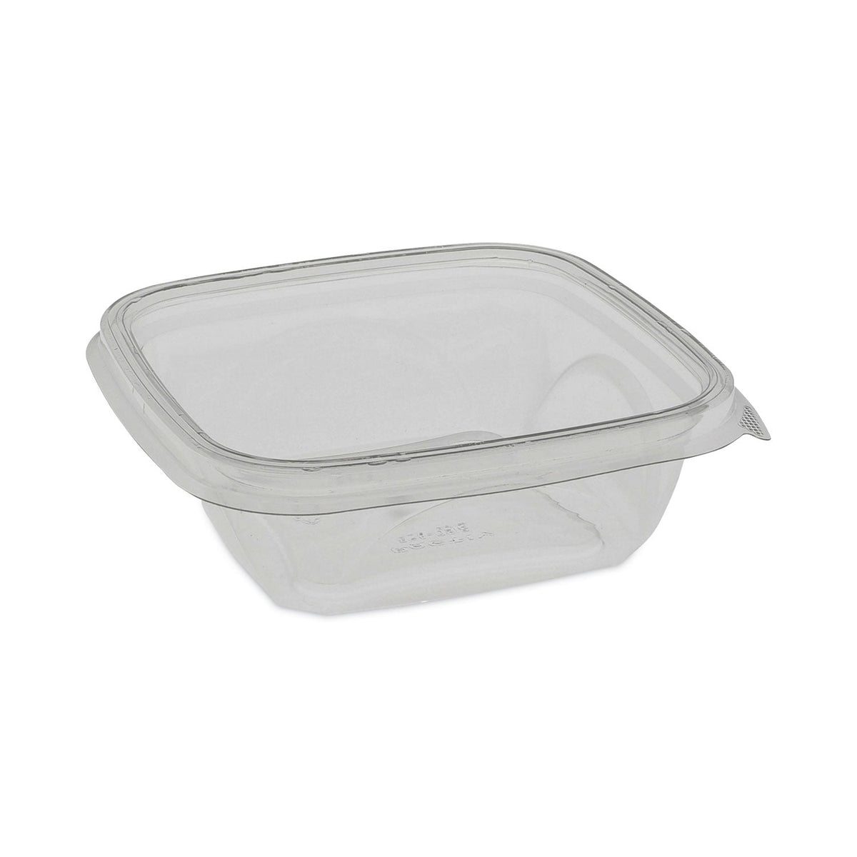 Pactiv Evergreen EarthChoice Square Recycled Bowl, 12 oz, 5 x 5 x 1.63, Clear, Plastic, 504/Carton
