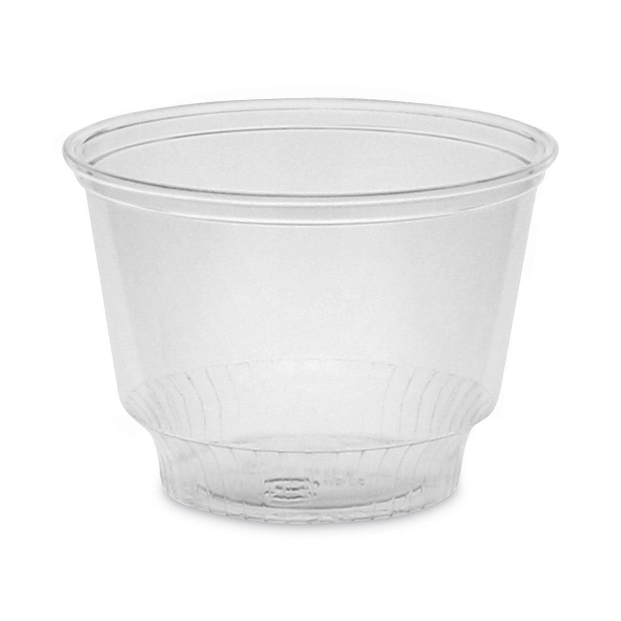 Pactiv Evergreen EarthChoice Recycled Clear Plastic Sundae Dish, 8 oz, 4" dia x 3"h, Clear, 60/Bag, 15 Bags/Carton